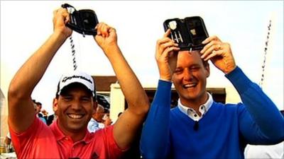 Sergio Garcia and Dan Walker