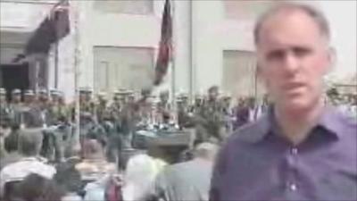 The BBC's Jonathan Beale is at the handover ceremony