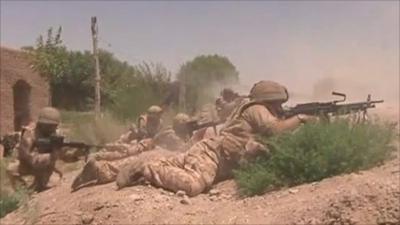 British troops in combat