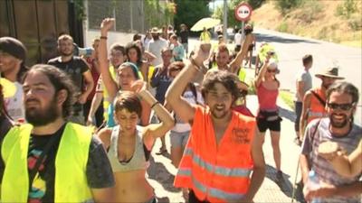 The protesters