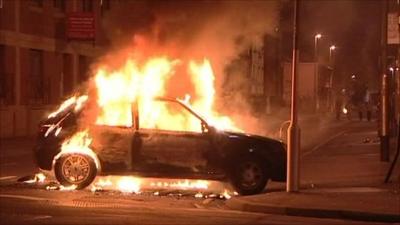 Car on fire
