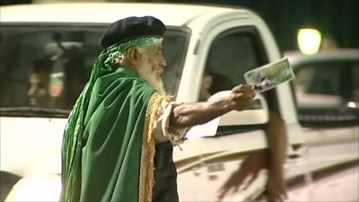 Gadaffi supporter in Tripoli