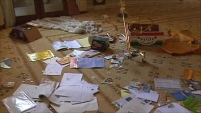 Inside Gaddafi compound