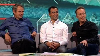 Alan Hansen, Roberto Martinez and Lee Dixon