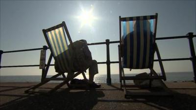 deckchairs in the sunshine