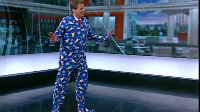 Mike Bushell in a baby-gro