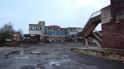 Derelict buildings in Linwood