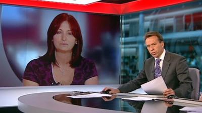 Elizabeth Hitchcock speaking to Ben Brown