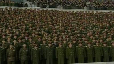 Thousands fill Pyongyang Square in North Korea