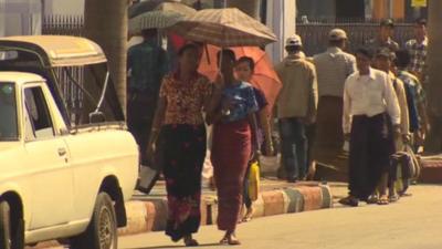 People in Rangoon