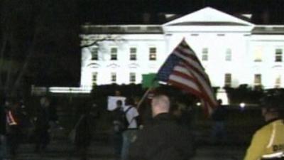 Occupy DC protesters outside the White House