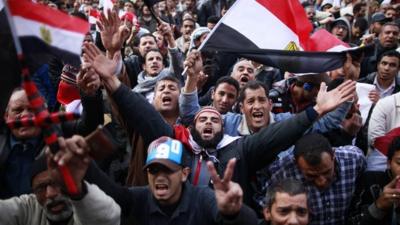 People in Tahrir Square