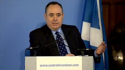 Scotland's First Minister Alex Salmond