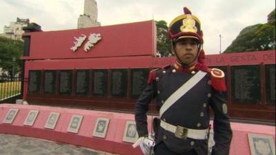 Memorial in Argentina to those killed in the Falklands war