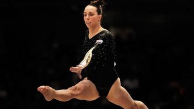 Beth Tweddle performing at the World Championships