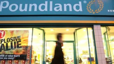 Poundland shop in Brixton, London