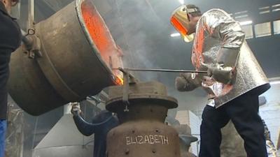Jubilee bell being cast