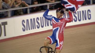 Sir Chris Hoy wins keirin gold at Track Cycling World Cup 2012