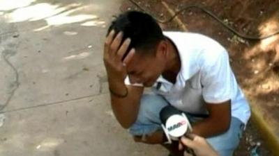 A relative crying