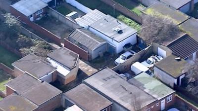Aerial view of the so called slums.