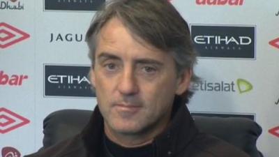 Manchester City boss Roberto Mancini