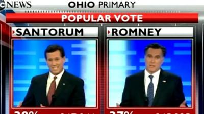 Screen graphic of Rick Santorum and Rick Santorum