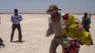 Judith Tebbutt taken to plane in Somalia