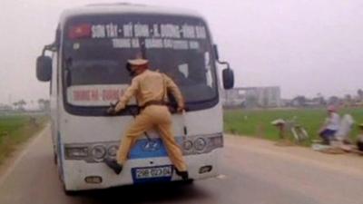 Traffic police Second Lt. Nguyen Manh Phan
