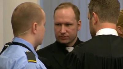 Anders Breivik in court