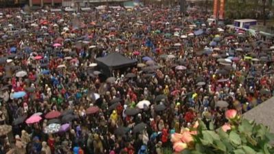 Protesters in Oslo