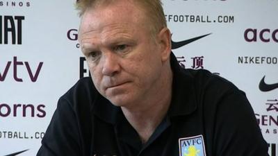 Aston Villa manager Alex McLeish