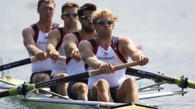 Alex Gregory, Pete Reed, Tom James and Andrew Triggs Hodge in the GB men's four