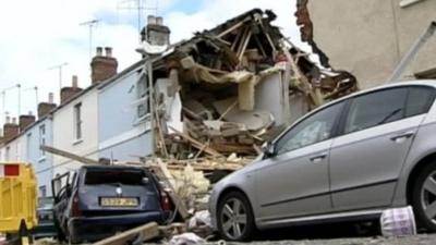 Destroyed house