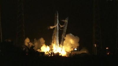 The moment the SpaceX Falcon rocket launches