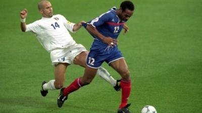 Italy's Luigi Di Biagio and France's Thierry Henry