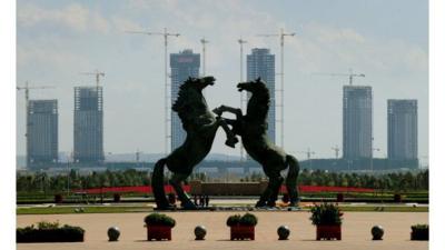 Skyline over Mongolian city
