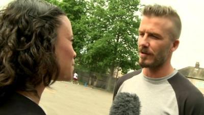 Leah interviews David Beckham