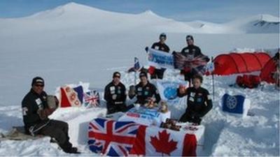 The explorers enjoyed a tea party at the summit of Mount Barbeau