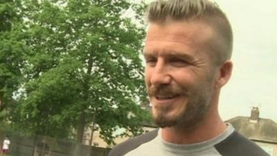 David Beckham interviewed by Newsround's Leah Gooding