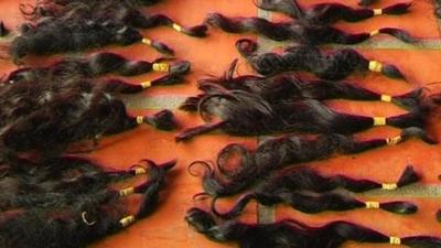 Bundles of hair extensions