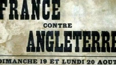 Cricket match poster: France versus England