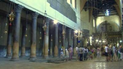 The Church of the Nativity in Bethlehem.