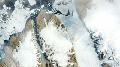 Satellite image of the Petermann Glacier