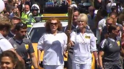 Jennifer Saunders and Joanna Lumley