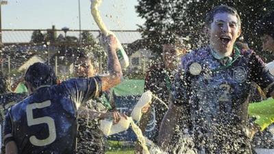 Mexican players celebrate their Milk Cup win