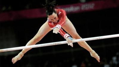 Beth Tweddle on uneven bars