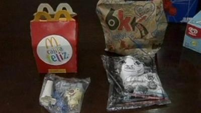 Some of the toys included in children's meals