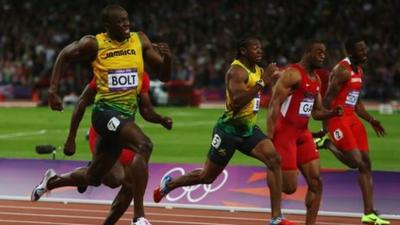 Bolt beats Blake to win 100m gold