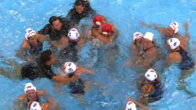 USA celebrate Olympic water polo gold