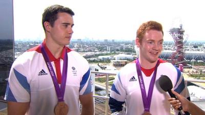 GB gymnasts Kristian Thomas and Daniel Purvis